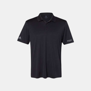 The Golfer | Adidas Polo Golf Shirt Black Front