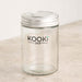 Large clear glass jar with 5x magnifying lid for weed storage